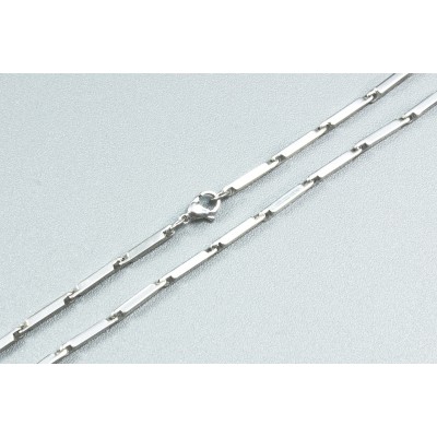 Halskette, 60 cm, mit Verschluss, Edelstahl, 5 Stück