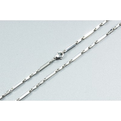 Halskette, 50 cm, mit Verschluss, Edelstahl, 5 Stück